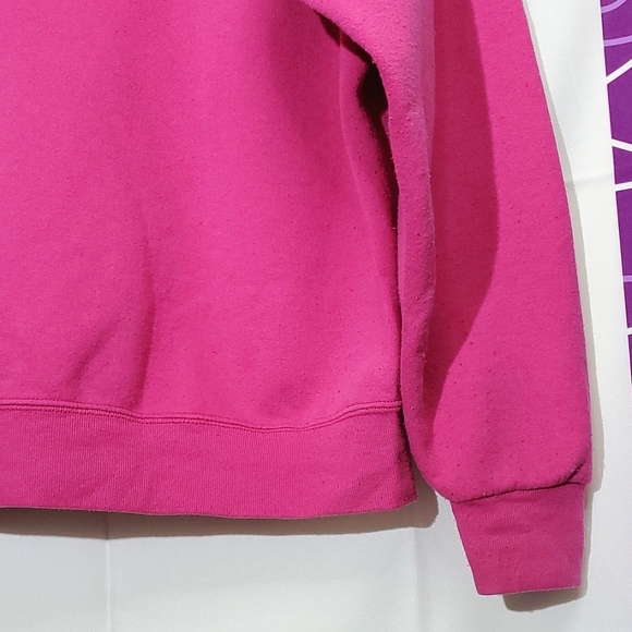Jerzees NuBlend Pink "Love 01 Another" Long Sleeve Hoodie - Size XLarge - Picture 11 of 12